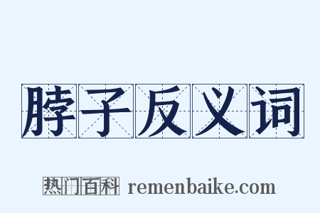 脖子反义词是什么意思的图片